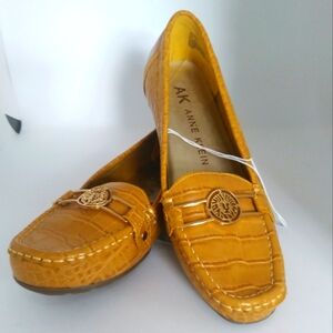 Mustard colored Anne Klein flats